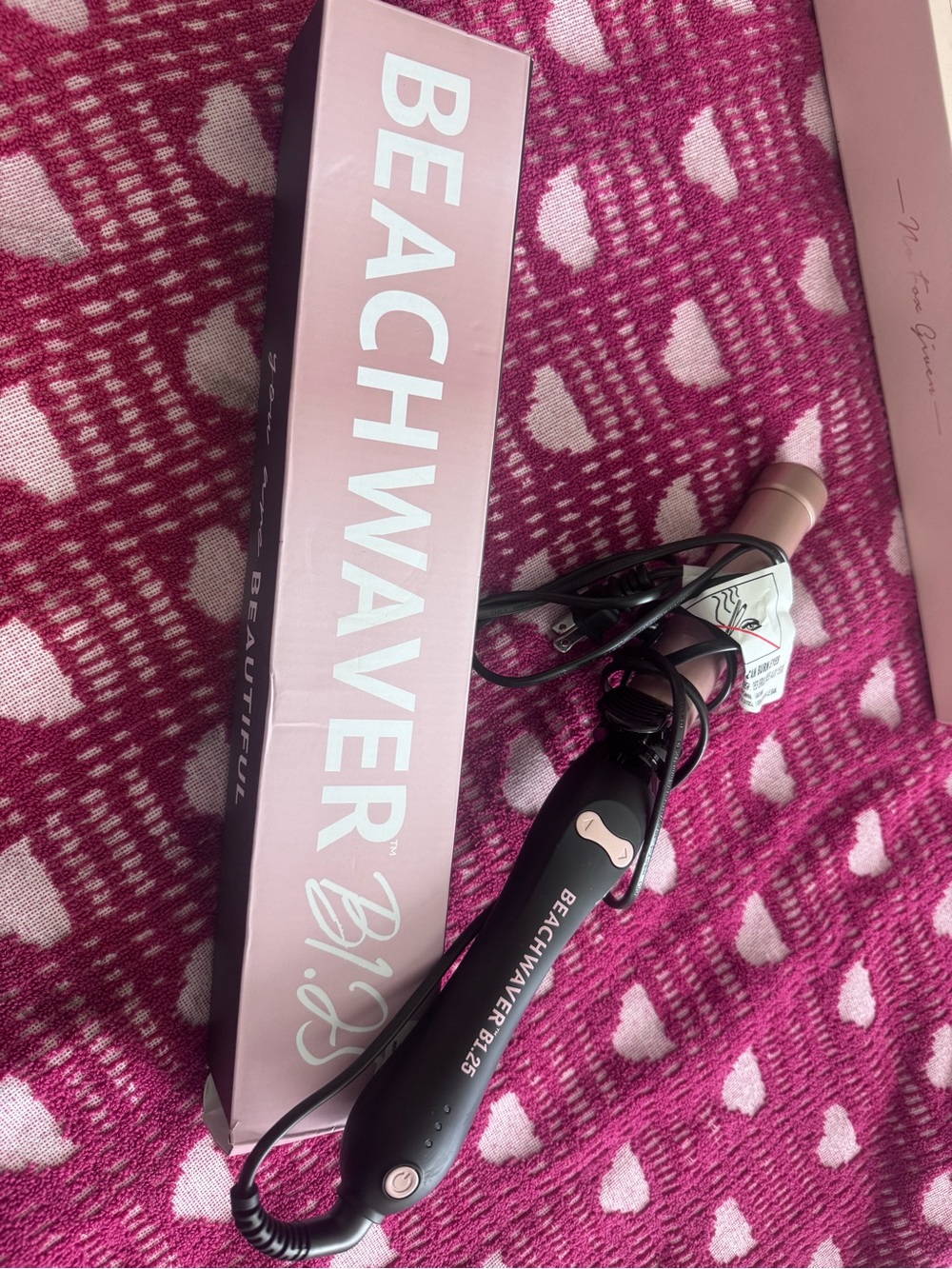 The Beachwaver Co. B1.25 Curling Iron in Pink and Black